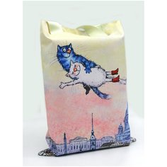 Сумка шоппер Медный Всадник, фактура гладкая, розово-сиреневый