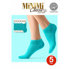 Носки MiNiMi, комплект, 5 пар, размер 39-41, acqua