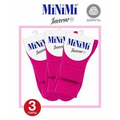 Носки MiNiMi, комплект, 3 пары, размер 0 (one size), fuxia