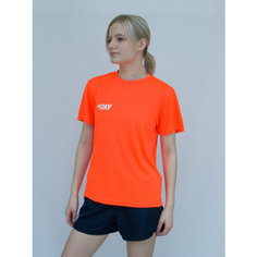 Футболка RAY спортивная женская для бега, размер 60, orange
