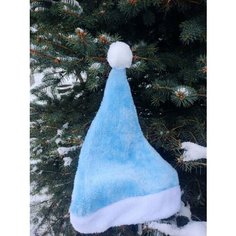 Новогодняя шапка/ колпак новогодний голубой Уютное место