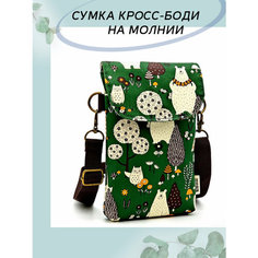 Сумка кросс-боди , фактура зернистая, матовая, зеленый (402) Сomodo
