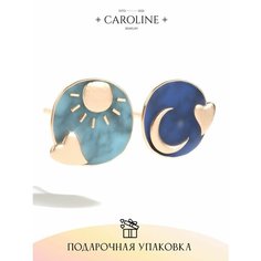 Серьги Caroline Jewelry, размер 15 мм, золото