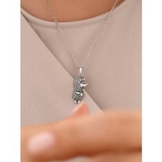 Подвеска Самородок, серебро, 925 проба, оксидирование