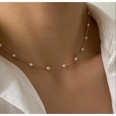 Чокер, бисер, длина 42 см, белый Китай