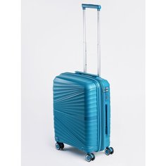 Чемодан , 50 л, размер S, бирюзовый Bags Place