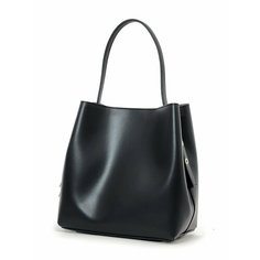 Сумка шоппер STEFFALINI, фактура гладкая, черный