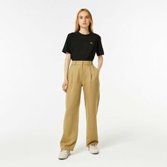 Брюки палаццо LACOSTE, размер T40, бежевый
