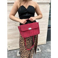 Сумка хобо Shapely, фактура бархатистая, бордовый