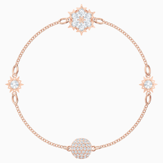 Браслет SWAROVSKI, кристаллы Swarovski, 1 шт., размер 18 см, золотистый