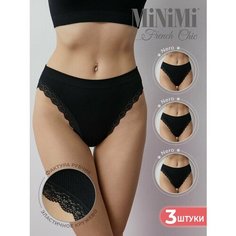Трусы MiNiMi, комплект из 3 шт., размер 42/44, черный (nero)