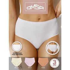 Трусы Omsa, размер 50 (XL), белый, бежевый