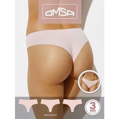 Трусы Omsa, комплект из 3 шт., размер 46 (M), розовый