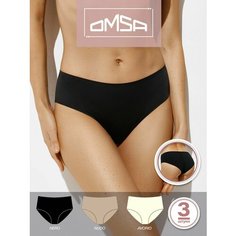 Трусы Omsa, размер 52 (2XL), черный, бежевый, экрю