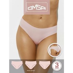Трусы Omsa, комплект из 3 шт., размер 42 (XS), розовый