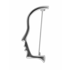 Брошь OTOKODESIGN, серебристый