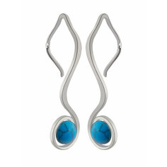 Серьги OTOKODESIGN, искусственный камень, серебристый