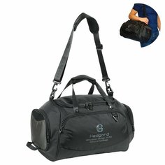 Сумка спортивная Hedgard, 40 л, 30х32х45 см, ручная кладь, чёрный