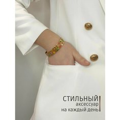 Браслет, эмаль, оранжевый Нет бренда