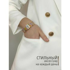 Браслет, эмаль, розовый Нет бренда