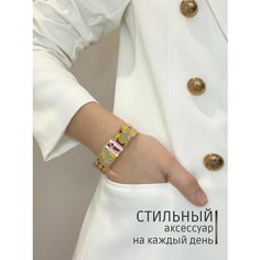 Браслет, эмаль, бордовый, розовый Нет бренда