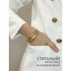 Браслет, эмаль, размер 22 см, зеленый Нет бренда