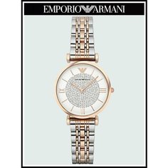 Наручные часы EMPORIO ARMANI Gianni T-Bar, серебристый/розовый