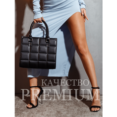 Сумка ENSETE, фактура стеганая, черный