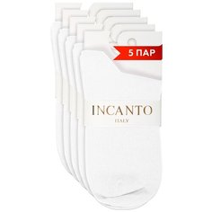 Носки Incanto, комплект, 5 пар, размер 36-38(2), белый