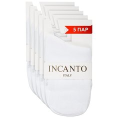Носки Incanto, комплект, 5 пар, размер 39-40(3), белый