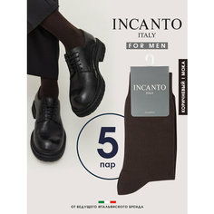 Носки Incanto, комплект, 5 пар, размер 42-44(3), коричневый