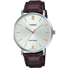 Наручные часы CASIO, серебряный, коричневый, желтый