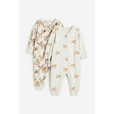 Пижама H&M, размер 86, бежевый