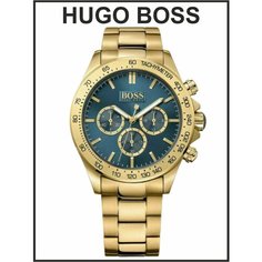 Наручные часы BOSS, синий, золотой