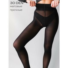 Колготки TENDEN, 30 den, размер 2, чёрный