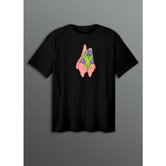 Футболка, размер ONESIZE(XS-XXL), черный Cherry Pie