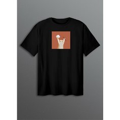 Футболка, размер ONESIZE(XS-XXL), черный Cherry Pie