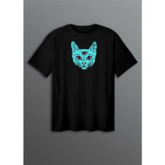 Футболка, размер ONESIZE(XS-XXL), черный Cherry Pie