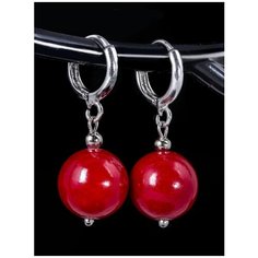 Серьги конго MARI JOO, коралловый