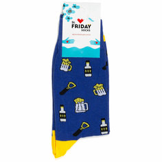 Носки St. Friday Пенная вечеринка, размер 42-46, желтый, черный, синий