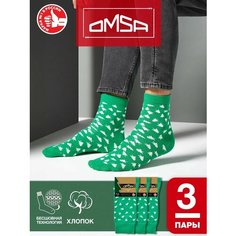 Носки Omsa, комплект, 3 пары, размер 42-44 (27-29), verde