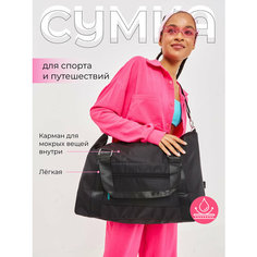 Сумка спортивная cattacode store, 32х17х42 см, ручная кладь, черная