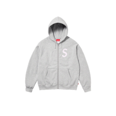 Худи спортивное Supreme S Logo Zip Up Hooded Sweatshirt Heather, размер XL, , серый