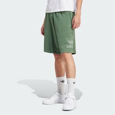 Шорты спортивные adidas Originals Adicolor Outline Trefoil, размер M, green