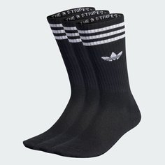 Носки adidas Originals Crew Sock, комплект, 3 пары, размер M, black