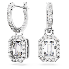 Серьги SWAROVSKI, кристаллы Swarovski, серебристый/белый