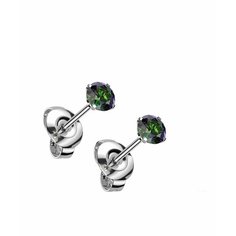 Серьги пусеты Spikes, искусственный камень, серебряный, фиолетовый