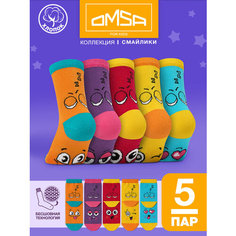 Носки OMSA KIDS 5 пар, размер 35-38, , мультиколор