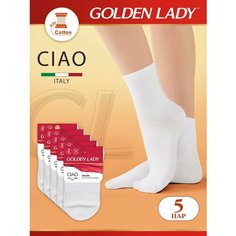 Носки Golden Lady Ciao, комплект, 5 пар, размер 35-38, bianco