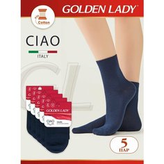 Носки Golden Lady Ciao, комплект, 5 пар, размер 39-41, blu